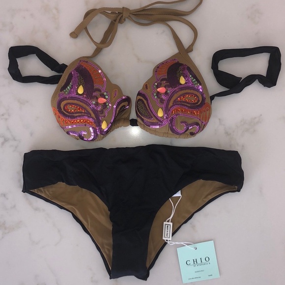 Chio Di Stefania Crystal Triangle Bikini - Picture 2 of 10